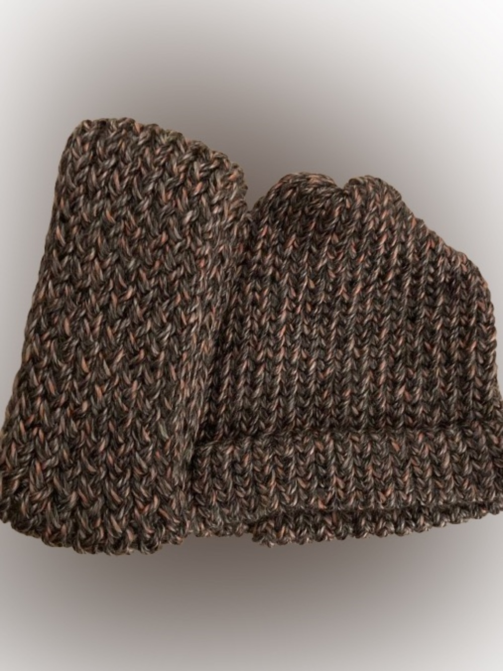 HANDMADE multicolored beanie hat and scarf set for adults